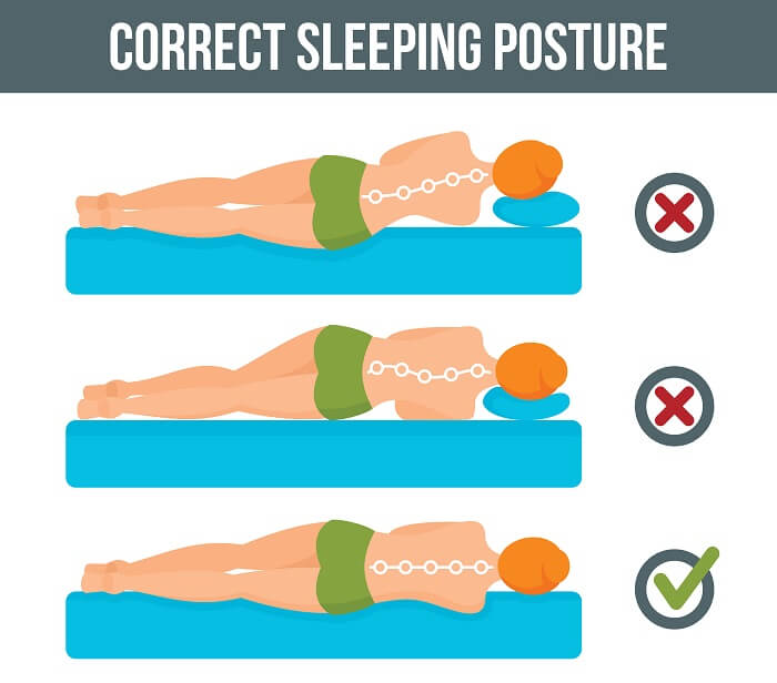 correct sleeping posture